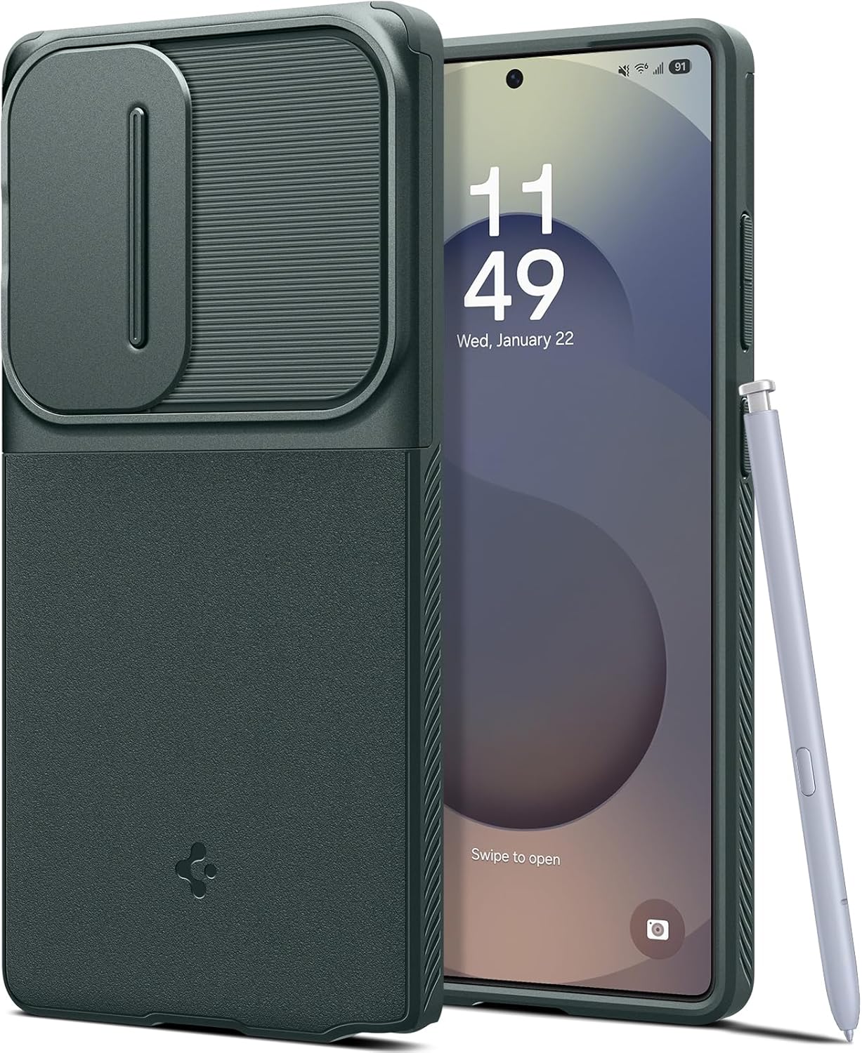 Spigen Optik Armor for Samsung Galaxy S25 ULTRA case cover with Camera Lens Protector (2025) Abyss GreenMobile AccessoriesShoot your best shot. Spigen Optik Armor case for Samsung Galaxy S25 ULTRA features Snap Lens Protection Technology that uses a smoot